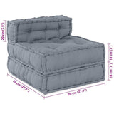 Modular Sofa Grey 70 x 70 x 56 cm Fabric 4019046