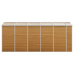Garden Shed Light Brown 191x470x198 cm Galvanised Steel 3188279