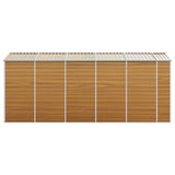 Garden Shed Light Brown 191x470x198 cm Galvanised Steel 3188279