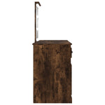 Dressing Table with LED Smoked Oak 130x50x132.5 cm 3185348