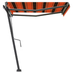 ZNTS Freestanding Manual Retractable Awning 300x250 cm Orange/Brown 3069700