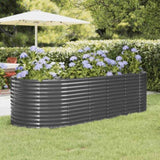 Garden Raised Bed Galvanised Steel 249x100x68 cm Anthracite 319066