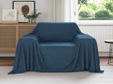 Throw Blankets 6 pcs Navy Blue 210 x 140 cm Fleece 42017146