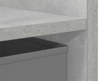 Bedside Table with Drawer 2 pcs Concrete Grey 35 x 32 x 68.5 cm 8000635