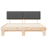Bed Frame with Upholstered Headboard Dark Grey 180 x 200 cm 3398070