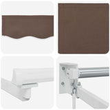 Manual Retractable Awning with LEDs Taupe 3425702