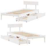 Bed Frame without Mattress White 75x190 cm Small Single Solid Wood Pine 3301499