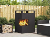 Fire Pit Black 50 x 50 x 100 cm Steel 858932