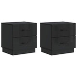 Bedside Cabinet 2 pcs Black 43 x 34.5 x 44.5 cm Engineered Wood 895218