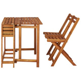 Garden Planter Table With Chair Brown Solid acacia wood Medium 45910