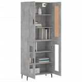 Highboard Concrete Grey 69.5x34x180 cm Engineered Wood 3199637