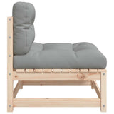 Garden Sofas Armless with Cushions 2 pcs Solid Wood Pine 838085
