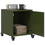 Bedside Cabinets 2 pcs Olive Green 36x39x43.5 cm Steel 846623