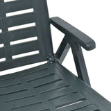 48755 Folding Sun Lounger Plastic Green