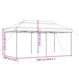 Party Tent Black Oxford fabric with PVC coating, Powder-coated steel 4004942