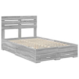 Bed Frame with Drawer with Headboard Manual Engineered Wood 3411672