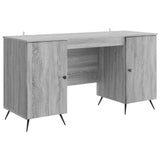 Desk with Shelf Grey Sonoma 142.5 x 50 x 75 cm Engineered Wood 3414636