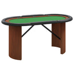 ZNTS 10-Player Poker Table Green 160x80x75 cm 80408