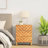 Bedside Cabinet Brown and Black 50x33x60 cm Solid Wood Mango 356792