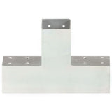 Post Connectors 4 pcs X Shape Galvanised Metal 71x71 mm 145460