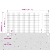 Welded Wire Fence 25 x 0.8 m PVC-Coated Steel Green 3336016