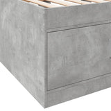Daybed with Drawers without Mattress Concrete Grey 100x200 cm 3280240