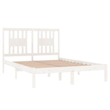 Bed Frame without Mattress White Solid Wood Small Double 3104034