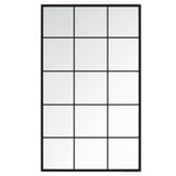 ZNTS Wall Mirrors 4 pcs Black 100x60 cm Metal 3189037