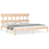 Bed Frame without Mattress Super King Size Solid Wood Pine 3193611