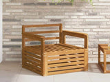 Outdoor Sofa Solid Acacia Wood Natural 3436339