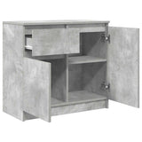 Sideboard with Drawer Concrete Grey 71x35x65 cm Engineered Wood 861601