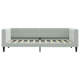 Day Bed without Mattress Light Grey 90x190 cm Single Velvet 354024