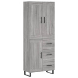 Highboard Grey Sonoma 69.5x34x180 cm Engineered Wood 3200031