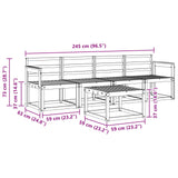 Outdoor Sofa Set 5 pcs Natural 3365962