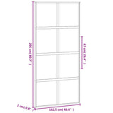 Sliding Door Black 102.5x205 cm Tempered Glass and Aluminium 155224