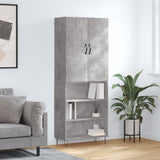 Highboard Concrete Grey 69.5x34x180 cm Engineered Wood 3198117