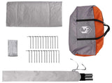 Tipi Tent with Roof Grey and Orange 800 x 800 x 430 cm 42028717
