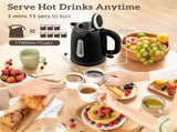 Kettle and Toaster Set, 1.7L 3000W Rapid Boil Jug Kettle with Otter Thermostat, Limescale Filter, 4 T3398P422933