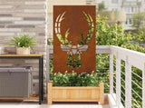 Garden Privacy Screen Rusty 50 x 140 cm Weathering steel 876335