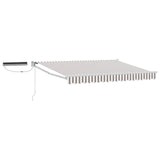 Electric Retractable Awning Light Grey and White 3.5 x 2 m 3425712