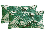 Cushion Leaf with Pillow HOUTEN 2 pcs Leaf Pattern Polyester 935577