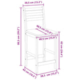 Dining Chairs 2 pcs White 40 x 47.5 x 99.5 cm Solid Rubber Wood 42020472