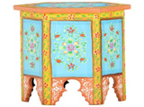 Hand-painted Side Table Multicolour 38x33x42 cm Solid Mango Wood 285879