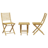 ZNTS 3 Piece Bistro Set Bamboo 3278524