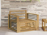 Outdoor Sofa Set Solid Acacia Wood White 3439106