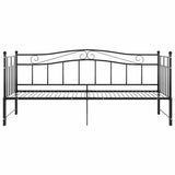 Pull-out Sofa Bed Frame without Mattress Black Metal 90x200 cm 324782