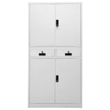 Office Cabinet Light Grey 90x40x180 cm Steel 336418