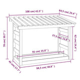 Firewood Rack 108x64.5x78 cm Solid Wood Pine 822442