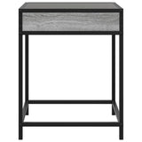 ZNTS Coffee Table with Infinity LED Grey Sonoma 40x40x51 cm 847675