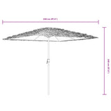 Garden Parasol with Steel Pole White 248x248x248 cm 4005092